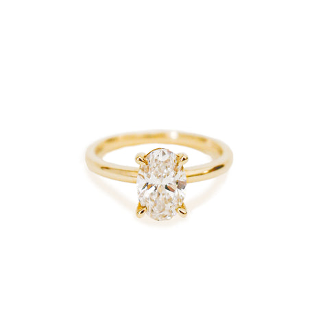 Four Claw Oval Lab Grown Diamond Ring